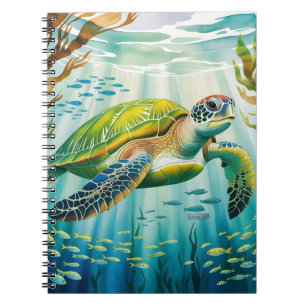 Geschilderte Schildkröte Notizblock