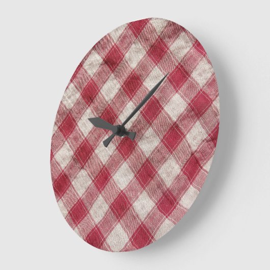 Geschirdigtes Textil: farbenfroher Stoffuntergrund Große Wanduhr (Winkel)