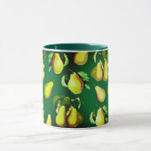 Geschirmte Birnendruck auf Smaragdgrün Tasse (Zentrum)