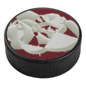 Geschirmter Marmor abstrakte moderne Kunstpflaume Eishockey Puck (3/4)