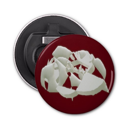 Geschirmter Marmor abstrakte moderne Kunstpflaume Flaschenöffner (Vorderseite)