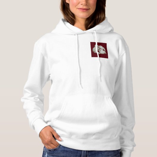 Geschirmter Marmor abstrakte moderne Kunstpflaume Hoodie (Vorderseite)