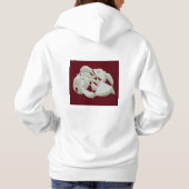 Geschirmter Marmor abstrakte moderne Kunstpflaume Hoodie (Rückseite)