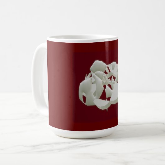 Geschirmter Marmor abstrakte moderne Kunstpflaume Kaffeetasse (Vorderseite Links)