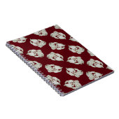 Geschirmter Marmor abstrakte moderne Kunstpflaume Notizblock (Rechte Seite)