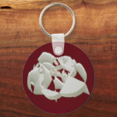 Geschirmter Marmor abstrakte moderne Kunstpflaume Schlüsselanhänger (Vorderseite)