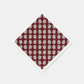 Geschirmter Marmor abstrakte moderne Kunstpflaume Serviette (Ecke)