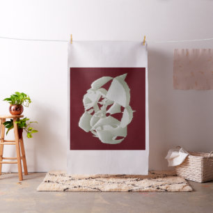 Geschirmter Marmor abstrakte moderne Kunstpflaume Stoff