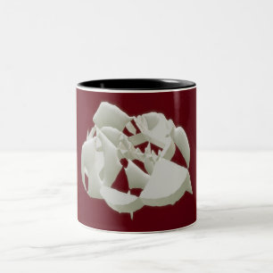 Geschirmter Marmor abstrakte moderne Kunstpflaume Zweifarbige Tasse