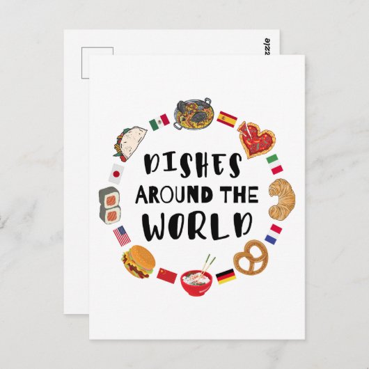 Geschirr auf der ganzen Welt Postkarte (Vorne/Hinten)