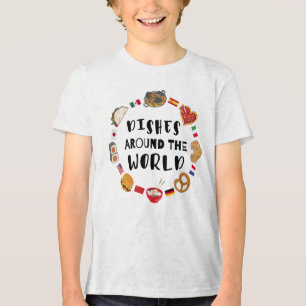 Geschirr auf der ganzen Welt Tri-Blend Shirt