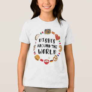 Geschirr auf der ganzen Welt Tri-Blend Shirt