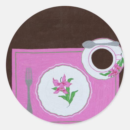 "Geschirr aus Dallmayr" Runder Aufkleber (Vorderseite)