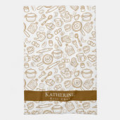 Geschirr aus der Küche Weißbrown Küchenwäsche Hand Geschirrtuch (Vertikal)