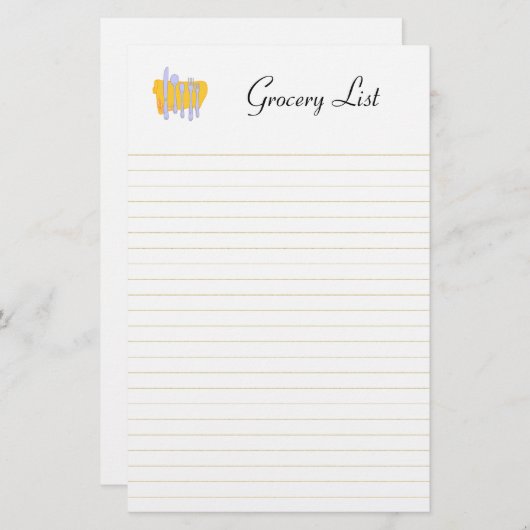 Geschirr aus Geschirr und Geschirr Briefpapier (Vorne/Hinten)