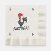 Geschirr aus Portugal, buntes Raster aus Barcelos Serviette (Vorderseite)