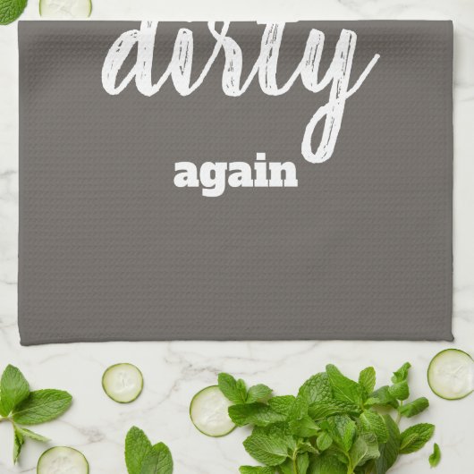 Geschirr betrachtet mich schmutzig wieder geschirrtuch (Gefaltet)