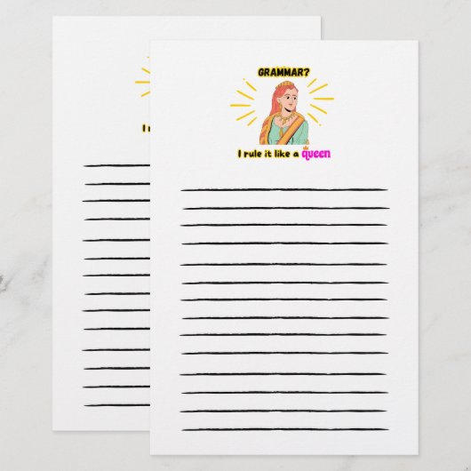 Geschirr Briefpapier (Vorne/Hinten)