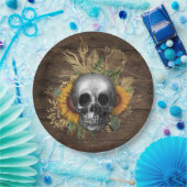 Geschirr Empfang Rustikale Sonnenblumenhaube Pappteller (Party)