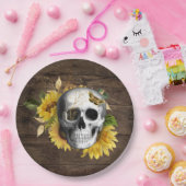 Geschirr Empfang Rustikale Sonnenblumenhaube Pappteller (Party)