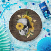 Geschirr Empfang Rustikale Sonnenblumenhaube Pappteller (Party)