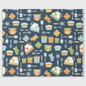 Geschirr für die Vintage Küche Umschlagpapier Geschenkpapier (Flach)