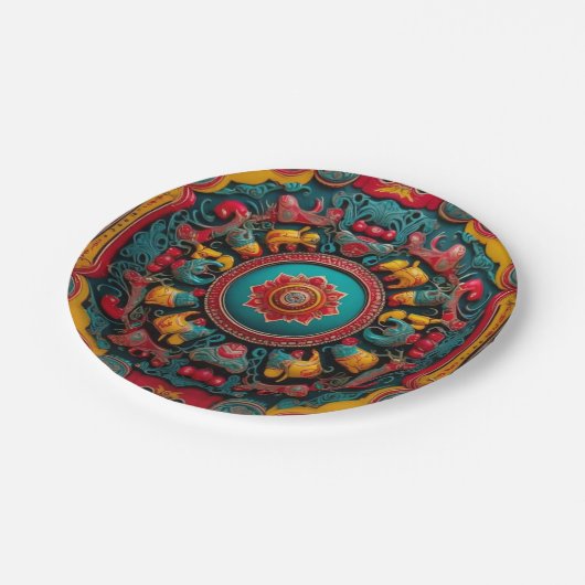 Geschirr für Handys Pappteller (Schrägansicht)