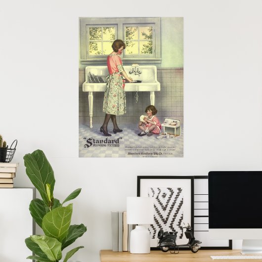 Geschirr machen poster (Heimbüro)