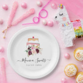 Geschirr mit Blumenbezug Pappteller (Party)