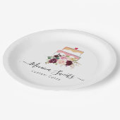 Geschirr mit Blumenbezug Pappteller (Schrägansicht)