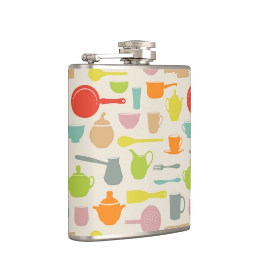 Geschirr-Muster Flachmann (Rechts)