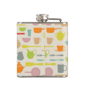 Geschirr-Muster Flachmann (Rückseite)