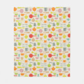 Geschirr-Muster Fleecedecke (Vorderseite)