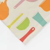 Geschirr-Muster Fleecedecke (Ecke)