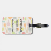 Geschirr-Muster Gepäckanhänger (Rückseite horizontal)