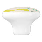 Geschirr-Muster Keramikknauf (Seitenansicht)