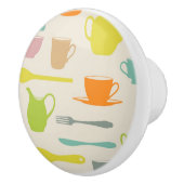 Geschirr-Muster Keramikknauf (Rechts)