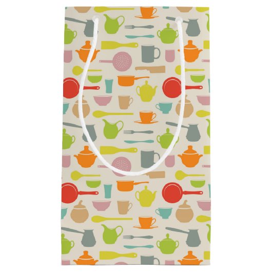 Geschirr-Muster Kleine Geschenktüte (Vorderseite)