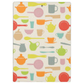 Geschirr-Muster Klemmbrett (Rückseite)