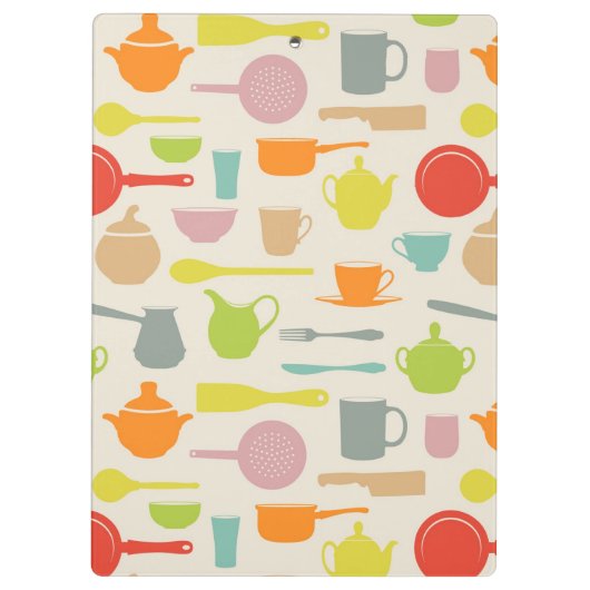 Geschirr-Muster Klemmbrett (Rückseite)
