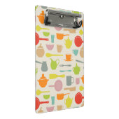 Geschirr-Muster Mini Klemmbrett (Schrägansicht)