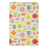 Geschirr-Muster Mini Klemmbrett (Rückseite)