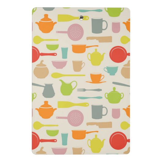 Geschirr-Muster Mini Klemmbrett (Rückseite)