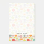 Geschirr-Muster Post-it Klebezettel (Vorderseite)