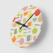 Geschirr Muster Runde Wanduhr (Winkel)