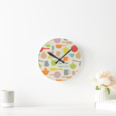 Geschirr Muster Runde Wanduhr (Zuhause)