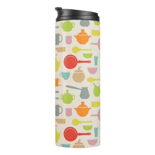 Geschirr-Muster Thermosbecher (Nach rechts gedreht)