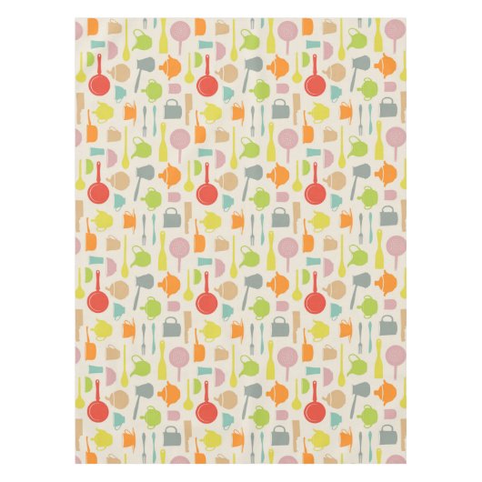 Geschirr-Muster Tischdecke (Vorderseite)