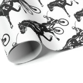 Geschirr-Pferderennen Geschenkpapier (Rolleneckpunkt)