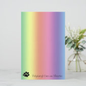 Geschirr - Rainbow Polydactyl Katzen sind Wunder Briefpapier (Stehend Vorderseite)